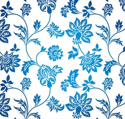 traditional paisley floral pattern , textile , Rajasthan, India