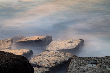 Soft water on the beach
