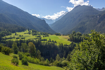 Landwasserviaduct in Zwitserland in de Alpen