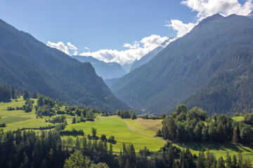Landwasserviaduct in Zwitserland in Alpen