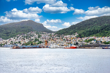 Fototapeta na wymiar Panoramic view of Bergen, Norway