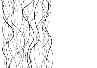 Abstract continuous vertical lines drawing on white as  continuous lines drawing on white background. Vector