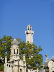 Architectural elements of the Saint Pierre cemetery in Marseille