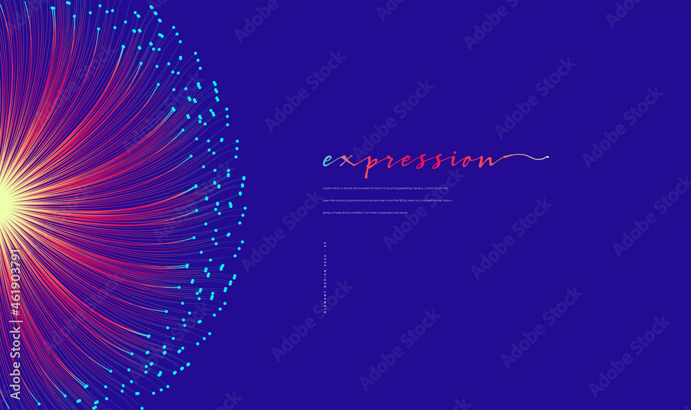 Wall mural fiber optics, data transformation vector background. big data technology, vector background design. 