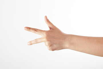 hand isolated on white background