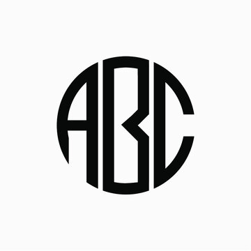ABC circle initial logo vector image