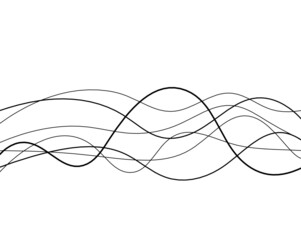 Abstract continuous lines drawing on white as background. Vector