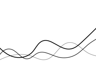 Abstract continuous lines drawing on white as background. Vector