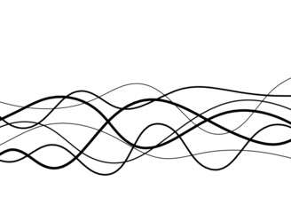 Abstract continuous lines drawing on white as background. Vector