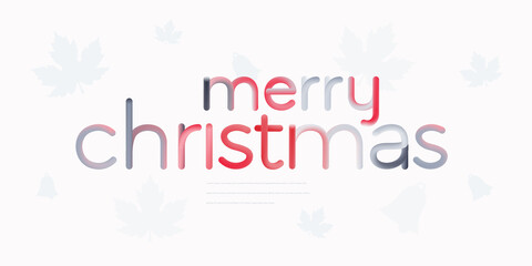 Naklejka na ściany i meble Christmas text design with colorful line wave