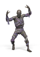 mummy is angy on white background