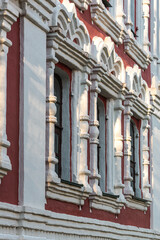 Stucco on facade of  Temple of Tsarevich Dmitry on the Blood in Uglich, Russia.