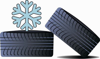 Winter Tyres Vector Art Graphics