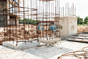Steel structure work of manholes, building construction requires manholes for drainage within the...
