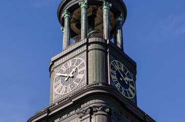Dial of St. Michael's Church, Hamburg, Germany, (German: Hauptkirche Sankt Michaelis, colloquially called Michel) is one of Hamburg's five Lutheran main churches and the most famous church in the city