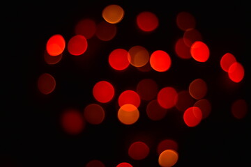 yellow Red bokeh defocused circle light background