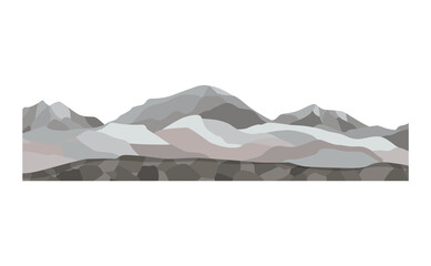 Fototapeta premium Game landscape. Cartoon design nature. Landscape of soil section. Illustration of cross section ground slice isolated on white background