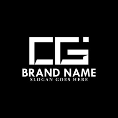 Initial letter mark cgi logo design template concept