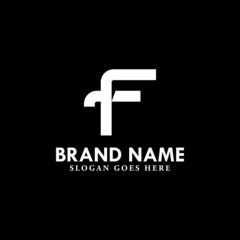 Initial letter mark f logo design template