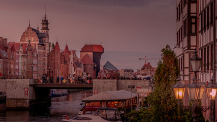 view of the gdansk  old town - obrazy, fototapety, plakaty
