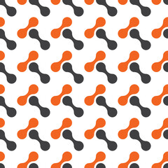 Black and orange bowling shape  on white background, Halloween theme Metaballs with orange and black color, Illustration of Halloween schematic original color pattern