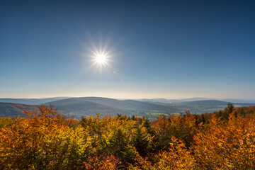 sunset in the mountains