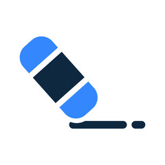 Eraser, rubber, trash, clean icon. Editable vector graphics.
