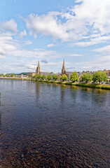 Fototapeta na wymiar Free North Church by the river Ness in Inverness - Scotland