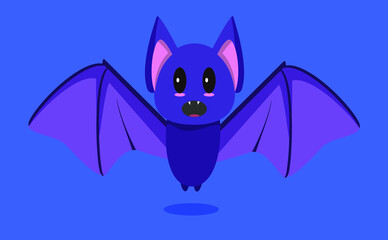 halloween bat with cute face