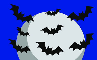 halloween background with bats