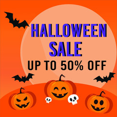halloween background with pumpkin