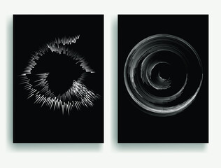 Contemporary background composition .Modern minimal design .Linear  design .Black and white pattern .Trendy abstract background . Geometric shapes  .Vector illustration.