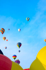Obraz premium Colorful Hotair Balloon in Flight