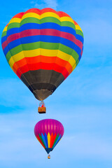 Colorful Hotair Balloon in Flight