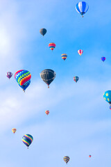 Colorful Hotair Balloon in Flight