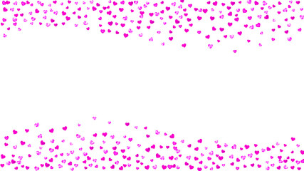 Valentine background with pink glitter hearts. February 14th day.