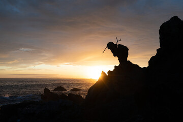 Mount Maunganui rocky base and sea