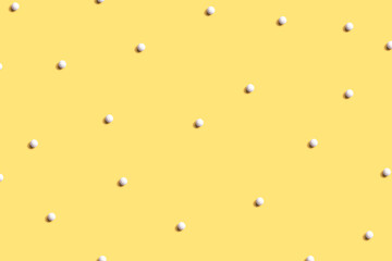 White small candies overhead view - flat lay