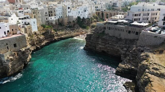 Polignano a mare, shooting revelation by stepping back