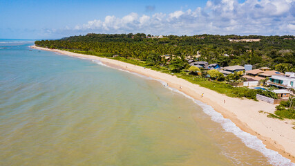 Arraial D'ajuda - Aerial view of Araçaípe beach - Beach in Arraial D'ajuda, Porto Seguro, Bahia