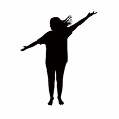 a woman body silhouette vector