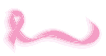 Breast Cancer Awareness Month a silky pink ribbon symbol art design vector illustration