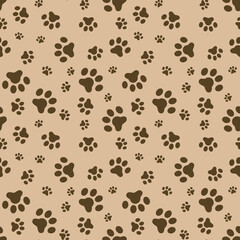 Fototapeta na wymiar Paw Seamless Pattern for party, anniversary, birthday. Design for banner, poster, card, invitation and scrapbook 