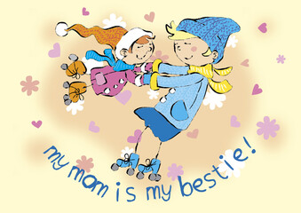 Greeting card for mom design