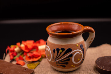 Coffe with chocolate, tradition, costum