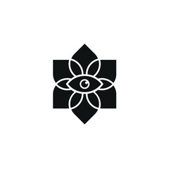 Water Oil Drop Vector Template, Natural Leaf Logo Design, Eye Concept, Circling Symbols