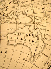 アンティークの世界地図　オーストラリア
