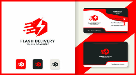 thunder box delivery logo design and business card