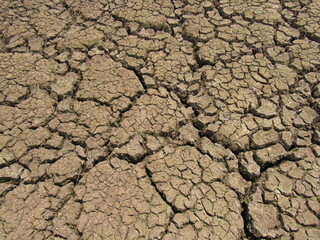 Crack soil on dry season, Global worming effect.