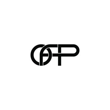 ofp initial letter monogram logo design